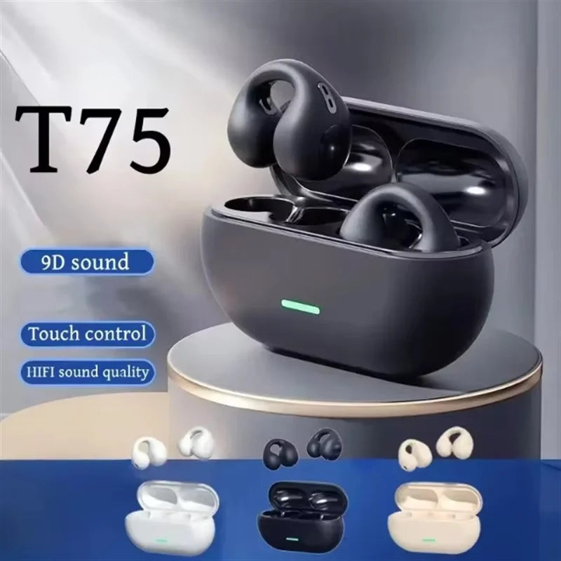 Original T75 TWS Touch Control Wireless Headphones Bluetooth Earphones Sport Earbuds Music Headset for Iphone Xiaomi Phones