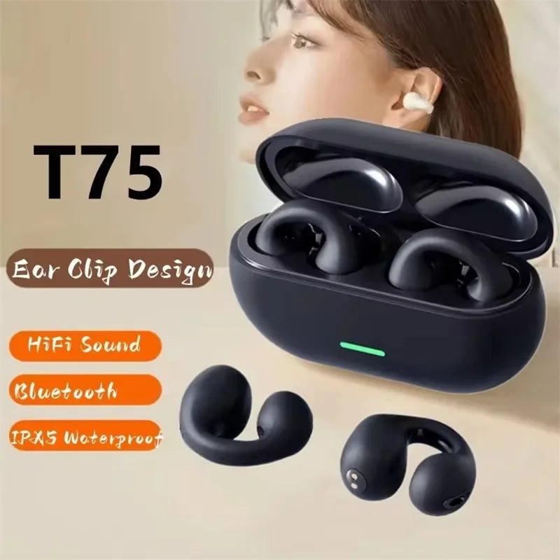 Original T75 TWS Touch Control Wireless Headphones Bluetooth Earphones Sport Earbuds Music Headset for Iphone Xiaomi Phones